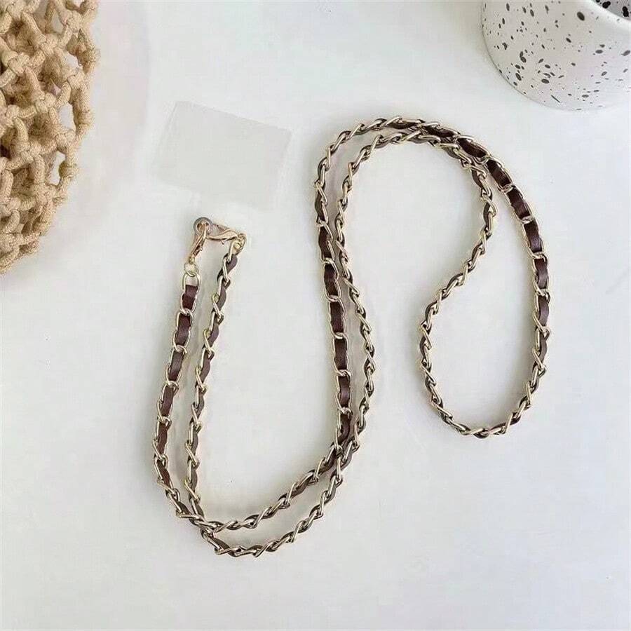 Carcasa Para Celular Y Metal Con Bandolera, Accesorio Versátil Y De Alta Gama Con Correa Extendida - Bandolera Xiaoxiang-marrón - Ver 1