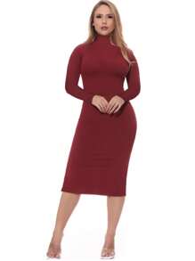 Women Dresses - Màu Đỏ Sâu - Xem 2