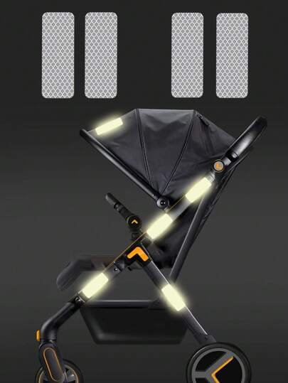 10pcs/Pack Baby Stroller Nighttime Reflective Sticker, Anti-Collision Warning Luminescent Strips