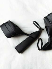 Hechos en Mexico Tacones con Plataforma Vers H - Negro - Ver 4