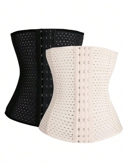 1pc Women's Thin Sports Fitness Waist Trainer, Waist Cincher For Workout, Compression Chest Binder, Front Hook Mesh Abdominal Control Belt, Sauna Waist Belt, Yoga Exercise Band, Men Sports Waist Trimmer