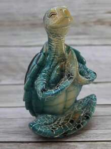 1 件冥想海龟雕像，适用于宁静的花园、瑜伽装饰、创意礼物、派对礼品、家居和房间装饰 - 彩色 - 查看 5