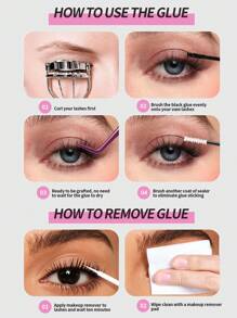 MAGEFY 2 IN 1EYELASH GLUE+ Eyelash Makeup Remover - Black - View 10