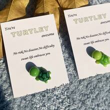 1張口袋擁抱小卡片,3d樹脂海龜問候卡,你真的很棒,生日/婚禮/情人節特別禮物,擁抱代幣,鼓勵賀卡,用你的禮物裝飾,適用於家居/房間裝飾,愛情卡片 - 藍色 - 查看 4