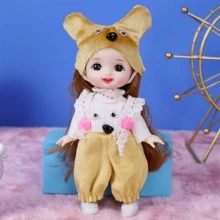 1pc New 17cm Smiling Doll With Changeable Princess Outfit, Toy Birthday Gift, Cute Doll Ornament - Multicolor - View 16