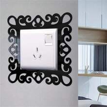 1入組鏡面風格開關貼紙,裝飾浴室臥室客廳開關貼紙,可拆式輕開關貼紙,自粘式牆貼,家居裝飾 - 彩色 - 查看 7