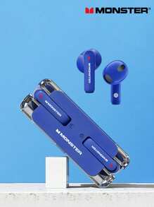 Monster XKT08 Upgrade ENC Noise-Proof Semi In-Ear 5.3 Hi-Fi Call Noise Reduction Sport Running Microphone Gaming Music Wireless Earbuds