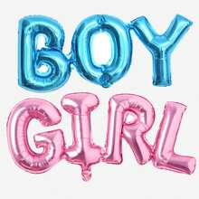 2 Stück Geschlechtsoffenbarung Folie Ballon, Dekorationen für Jungen- oder Mädchen Geschlechtsoffenbarungs Party Hintergrund