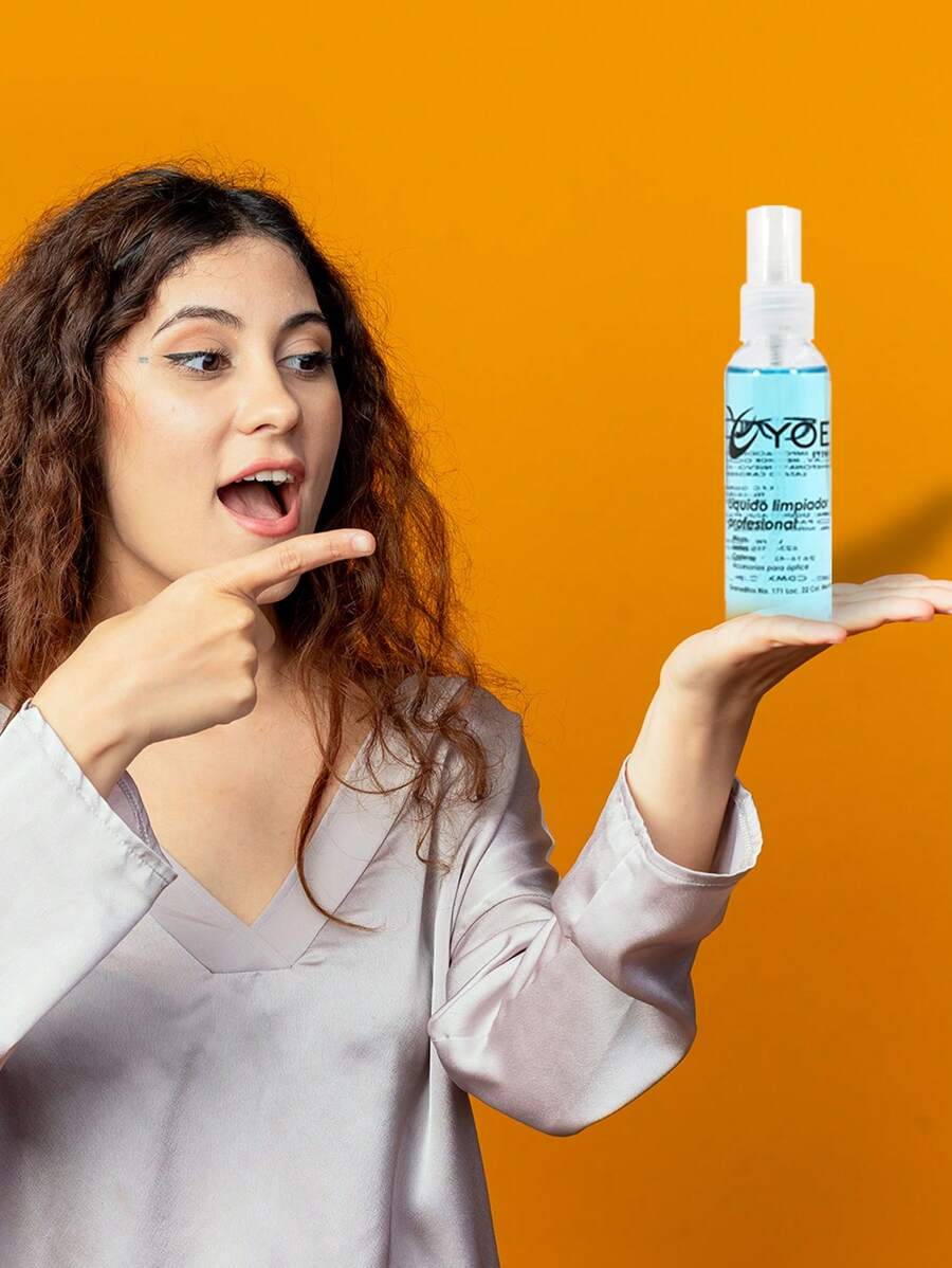 Liquido Limpiador para lentes color azul y microfibras de colores para una limpieza completa - Azul - Ver 1