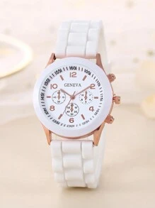 Conjunto de 5 piezas de joyería para niñas que incluye reloj de cuarzo con pulsera de silicona elegante, collar, pulsera y aretes con diseño de mariposa - regalo ideal para Halloween, Navidad, amigas y uso escolar