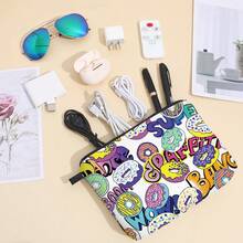 Cosmetic Bag For Women,Small Makeup Pouch Travel Bags For Toiletries Organizer Pouches With Zipper Stylish Waterproof Makeup Bags Printed Pattern - Multicolor - View 7