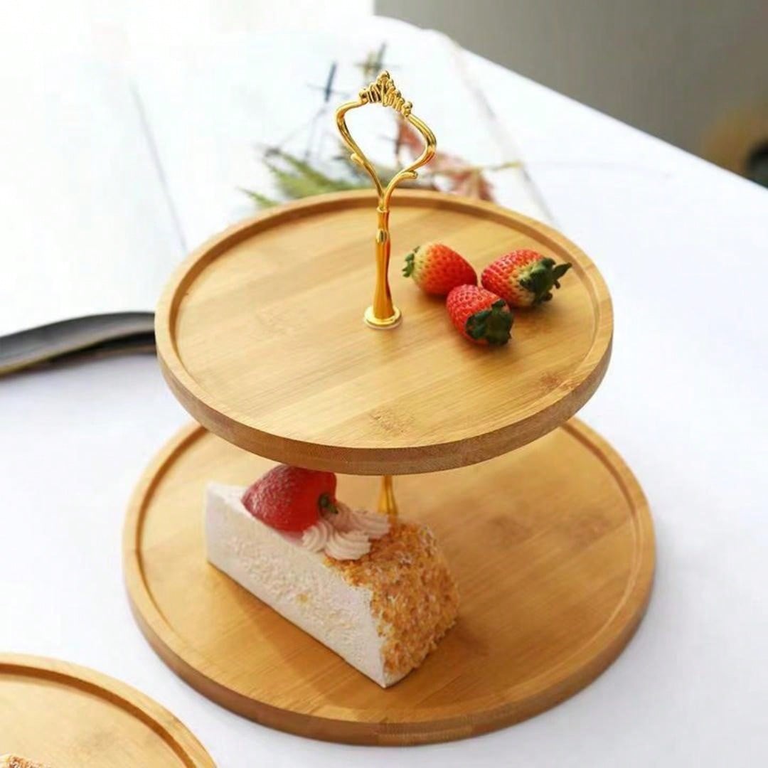 7.8in Double Layered Cake Stand, Party & Wedding Dessert Stand, Floor ...
