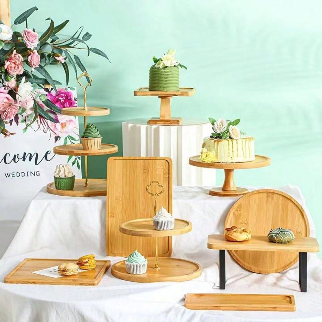 7.8in Double Layered Cake Stand, Party & Wedding Dessert Stand, Floor ...