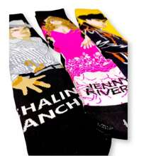 3 Pares de Calcetines Unisex Estampado Reyes Gruperos MELISSA SHOP - Amarillo Mostaza - Ver 5