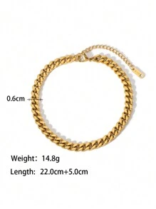 Uworld 1pc 18k Gold Plated Personalized Fashionable Foot Chain In Large, Medium And Small Sizes Suitable For Ladies To Wear On Beach In Summer - Yellow Gold - View 11
