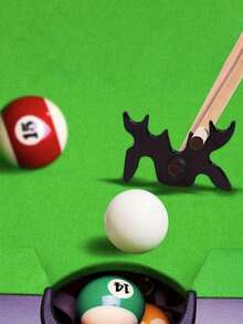 1pc Billiard & Snooker Cue Fixed Bracket/Holder, Cue Rack, For 9 Cue Sticks/Butterfly Rack/Black Eight Rack/Billiard Cue Wall Mount - Black - View 4