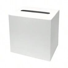 White Card Box/White Foil Wedding Gift Mailbox Cardboard Holder, For Wedding Reception, Shower, Anniversary, Birthday Party, Graduation Tabletop Decor, Envelope Party Money Gift Box Blessing, Wedding, Birthday, Festival, Themed Party, Donation, Gift Card, Celebration Card, Dedication