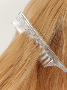 4pcs Hair Styling Brush Set, Includes Glossy Volumizing Comb, Pointed Tail Comb, Edge Comb, Double-Sided Pointed Tail & Edge Control Comb, For Parting, Back-Brushing, Detangling, Smooth Hairstyling, Hair Massage Quick-Dry Honeycomb Tangle-Free Straight Hair Styling Hollow Comb, Hair Brush/Comb, Hair Brush/Comb - Multicolor - View 4