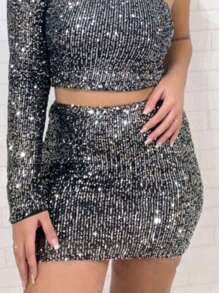 Women Skirts - 銀色 - 查看 6