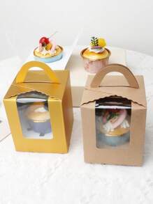 10 chiếc/20 chiếc/30 chiếc Hộp đựng bánh cupcake giấy ngày lễ tình nhân có cửa sổ trưng bày, túi đựng bánh cupcake đơn, giấy lót bánh cupcake dùng một lần có chèn và tay cầm, thích hợp cho tiệm bánh, đám cưới, tiệc mừng em bé, sinh nhật, tiệc tùng, ngày lễ và lễ kỷ niệm - Giấy - Xem 7