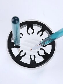 美甲刷清洁杯，浸泡式清洁瓶，多尺寸插槽美甲刷清洁杯，适用于美甲沙龙和家庭，美甲用品，美甲工具，美甲艺术工具，返校季，美甲，美甲工具，美甲贴纸工具 - 黑與白 - 查看 4
