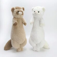 1 Pieza Juguete De Peluche Encantador De Hurón Y Marta Americana De 50cm De Largo, Peluche Largo De Piel Peluda Para Regalo De Cumpleaños - Multicolor - Ver 7