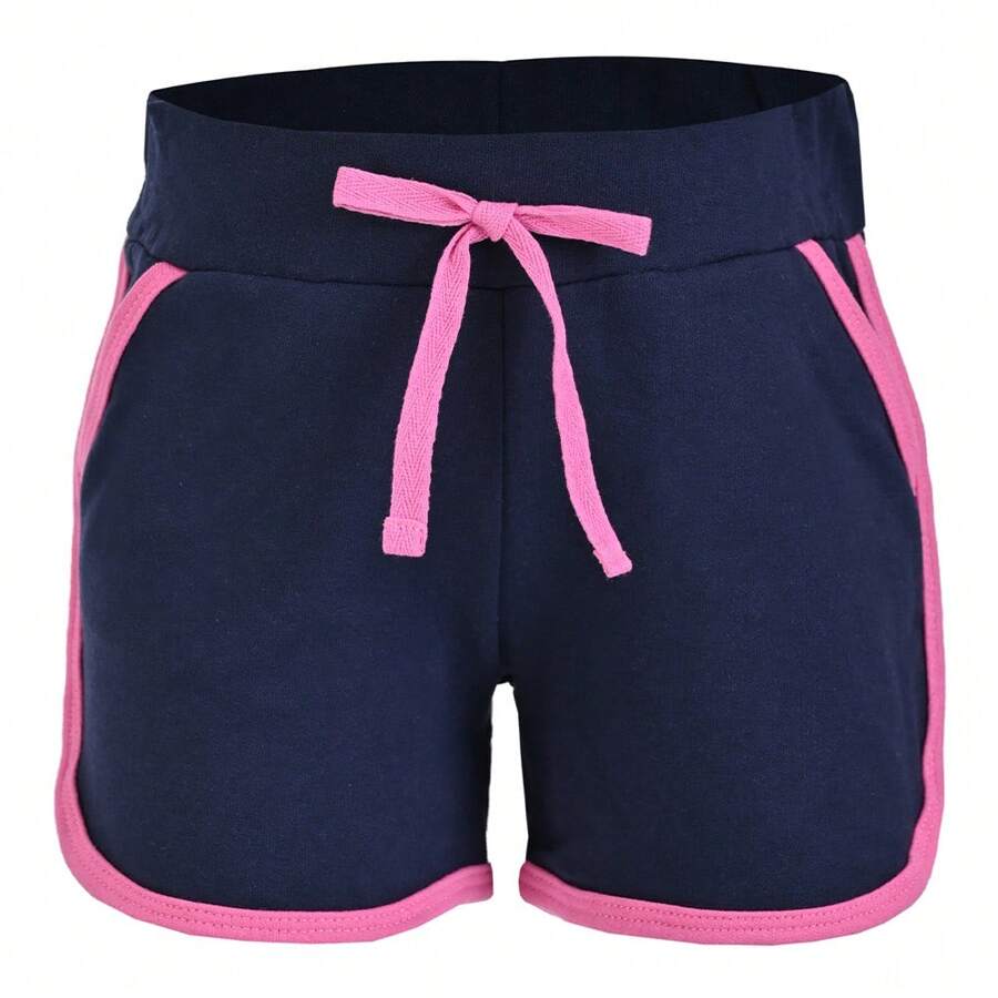 Young Girls Shorts - Navy Blue - View 1