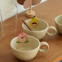 Korean Style Cute Bear Waist Ceramic Mug With Creative Cartoon Print For Coffee, Milk, Tea, Perfect Gift For Friends' Kids' Birthday, Office Use - Multicolor - View 7