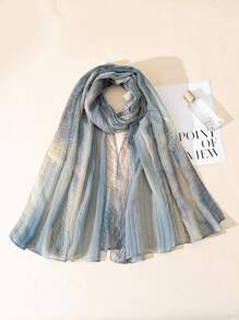 優雅女士印花織圍巾，適用於日常外出女式回教頭巾頭套