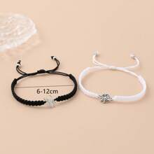 2入組創意個性化蜘蛛編織情侶祝福卡手鐲 - 蜘蛛 - 查看 5