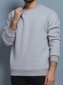 Men Sweatshirts - 灰色 - 查看 2