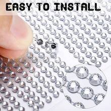 Cross-Border 3mm DIY Diamond Sticker, Self-Adhesive Bright Crystal Car Decorative Sticker, Hand-Decorated Car Diamond Sticker Female 1pc - White - View 4