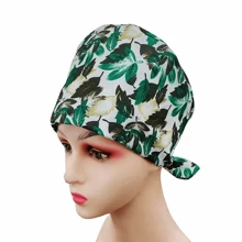 1頂女士高檔印花工作帽,護士帽,抗菌防塵適用於醫院手術護士,美容師等,或家政和清潔工人。 - 彩色 - 查看 13
