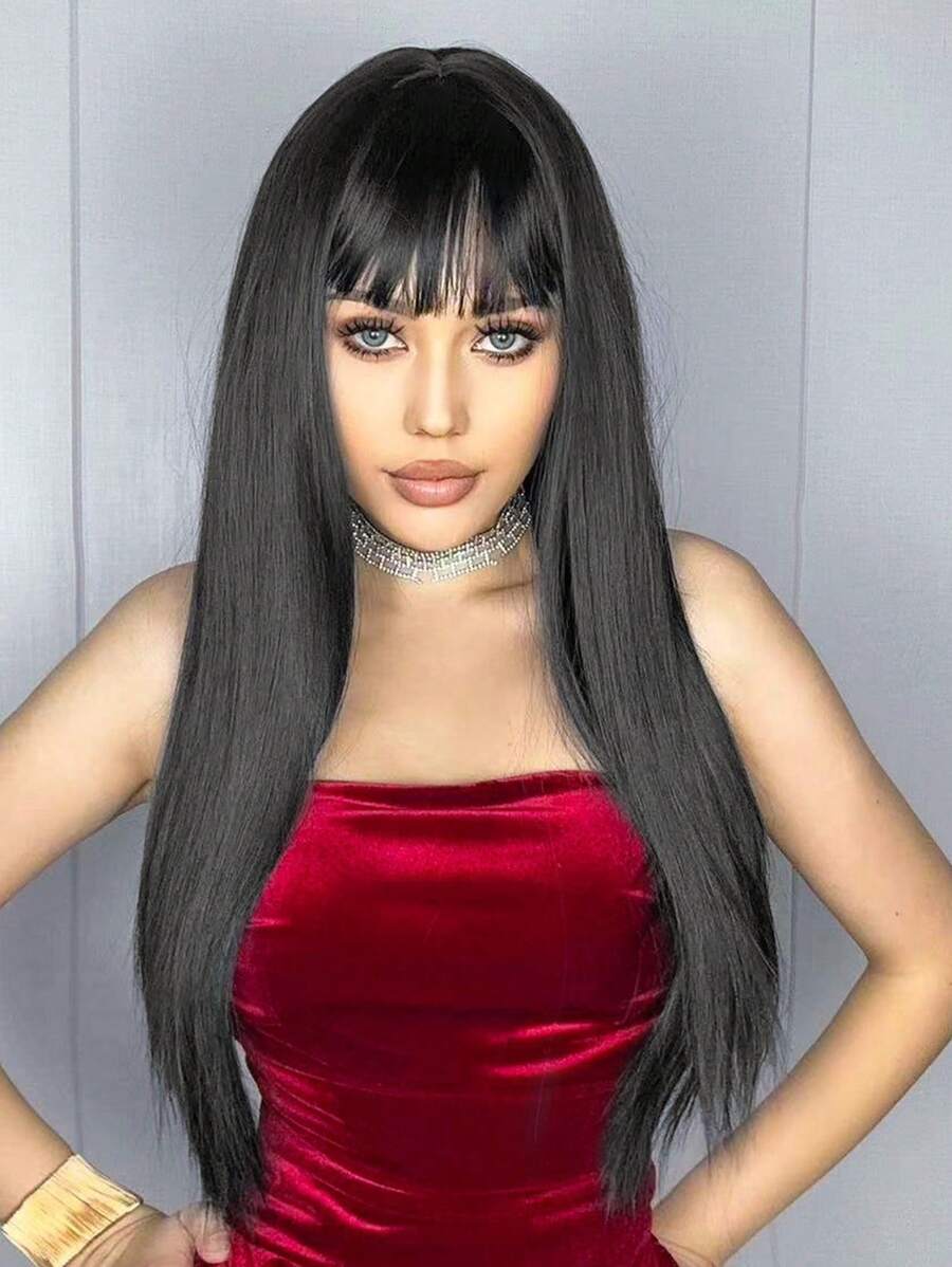 Black Wigs Hair Long Straight Wigs For Women Natural Hair Synthetic