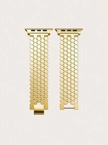 1 Pc Metal Dragon Scales Watch Strap For AppleWatch, Suitable For AppleWatch Ultra/SE/10/9/7/5/4/3/2/1 Series, As AppleWatch Ultra2/Ultra/SE/38/41/42/44/45/46/49mm, Men's And Women's Fashionable Bracelet Accessories. The Best Gift For Boyfriend, Girlfriend, And Friends, It's Not Clumsy To Wear And Perfect For The Wrist. It Only Comes With A Strap, Not A Watch Or Case