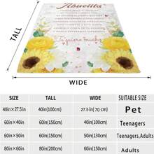 1pc Abuelita Gifts, Abuelita Gifts In Spanish, Regalos Para Abuela, Xmas Gifts For Abuela Abuelita, Abuelita Gifts From Grandchildren, Abuelita Grandma Gifts Throw Blanket,Mother's Day Gift Sunflower Floral Blanket Birthday Present