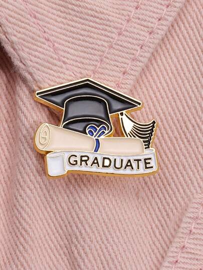 قطعة واحدة شارة تذكارية لموسم التخرج، شارة بطاقية معدنية مبتكرة لطلاب، إكسسوار ملابس ومناسب لقبعة، هدية مناسبة للزملاء والأصدقاء والأحباء