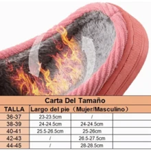 Plush Slippers Keep Warm Soft And Comfortable Unisex - Pink - View 6