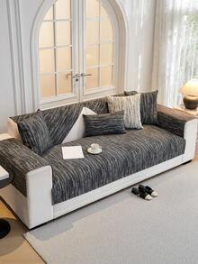 1入組Chenille 2024新款輕量豪華沙發坐墊，全季節防滑高級沙發套 - 深灰色 - 查看 8