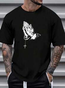 Men T-Shirts - 黑色 - 查看 1