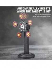 Electronic Shooting Target With Scoring System And Single Rotating Wheel, Suitable For Gun Targets Practice - Black - View 5