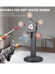 Electronic Shooting Target With Scoring System And Single Rotating Wheel, Suitable For Gun Targets Practice - Black - View 2