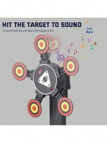 Electronic Shooting Target With Scoring System And Single Rotating Wheel, Suitable For Gun Targets Practice - Black - View 4