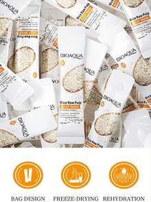 10 Piezas/caja Máscara Humectante De Arroz Bioaqua Sin Lavado