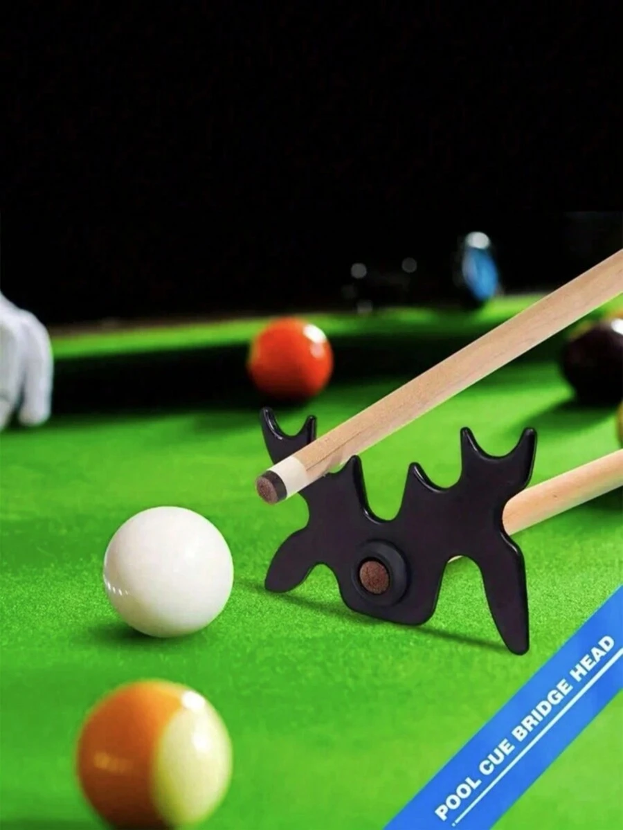 1pc Billiard & Snooker Cue Fixed Bracket/Holder, Cue Rack, For 9 Cue Sticks/Butterfly Rack/Black Eight Rack/Billiard Cue Wall Mount - Black - View 1