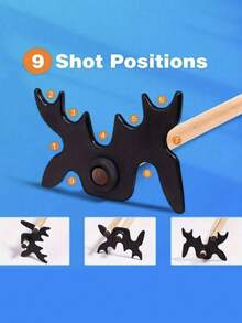 1pc Billiard & Snooker Cue Fixed Bracket/Holder, Cue Rack, For 9 Cue Sticks/Butterfly Rack/Black Eight Rack/Billiard Cue Wall Mount - Black - View 2