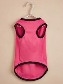 1 狗背心/雪纳瑞和贵宾犬专用背心 - 红色水果图案和绿色英文字母。 - 玫紅色 - 查看 5