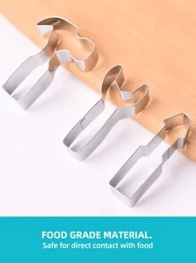 不鏽鋼復活節、恐龍、工具箱、蝴蝶、餅乾模具,12入組不鏽鋼餅乾切模具,手動壓餅模具,水果切割模具,餃子模具,diy廚房工具 - 餅乾模具套裝 - 查看 2