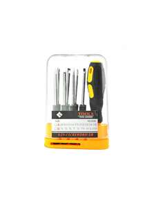 8pcs Set Packaged Screwdriver Repair Tool Kit With Various Heads (Cross, Slotted, Star) - Black - View 6