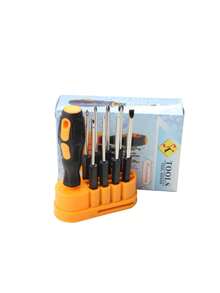 8pcs Set Packaged Screwdriver Repair Tool Kit With Various Heads (Cross, Slotted, Star) - Black - View 9